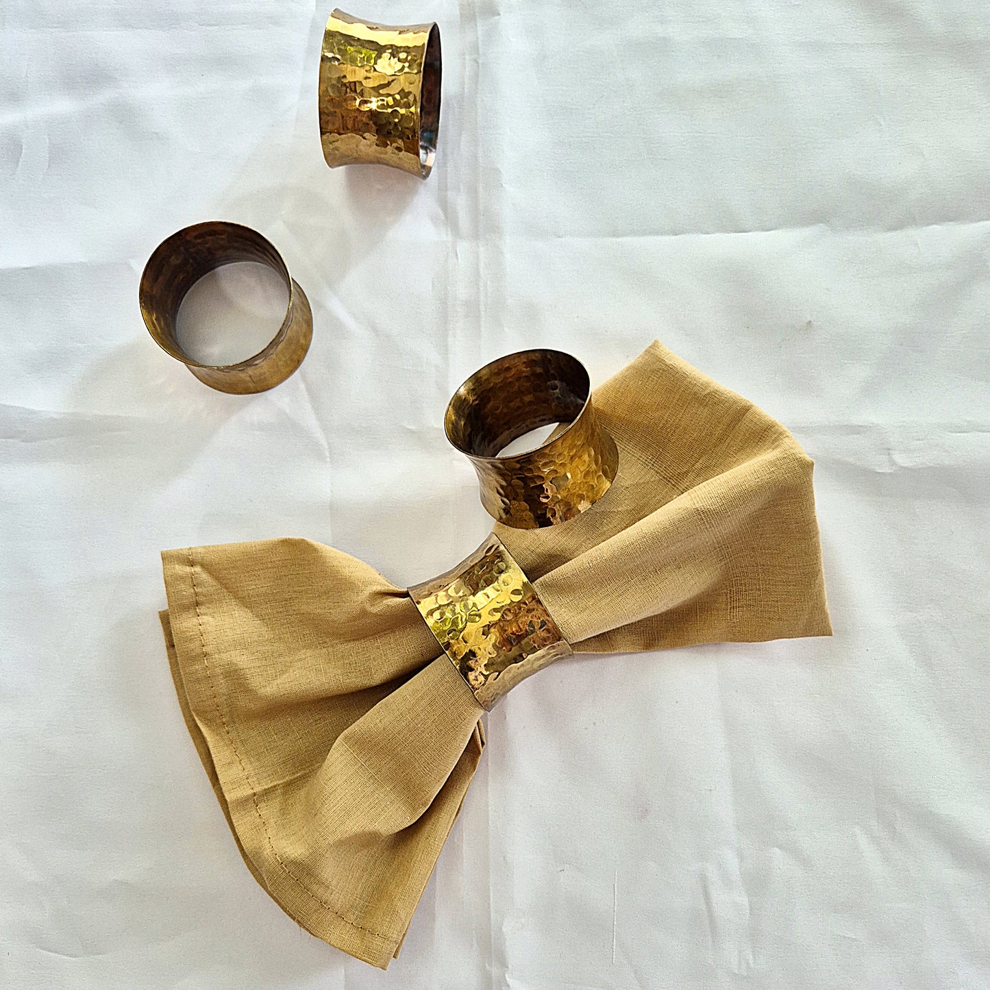 Pure brass napkin rings